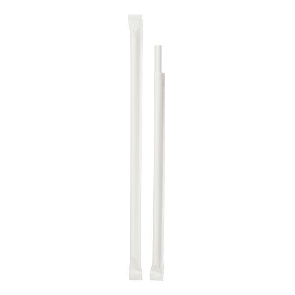 Beyaz Frozen Kağıt Pipet Kağıt Sargılı 8 x 204 mm