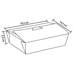 Kraft Karton Gıda Kutusu Büyük 14,5x19,5x5,5 cm