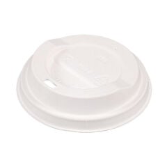 14-16 Oz Ekolojik Uni Sıcak İçecek Kapağı Beyaz (FSC Mix)