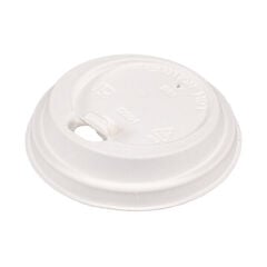 14-16 Oz Ekolojik Klipsli Sıcak İçecek Kapağı Beyaz (FSC Mix)