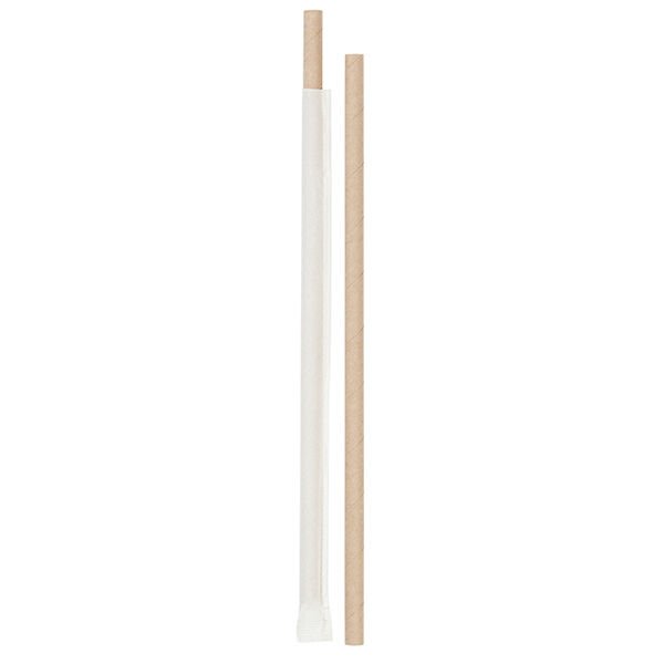 Kraft Frozen Kağıt Pipet Kağıt Sargılı 8 x 204 mm