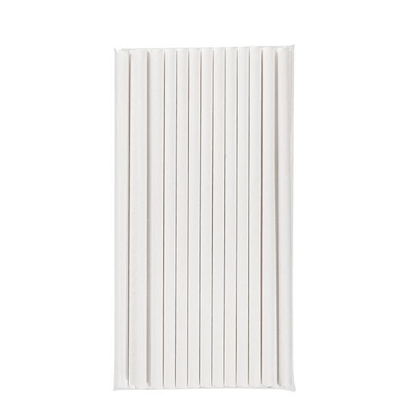 Beyaz Frozen Kağıt Pipet 8 x 204 mm