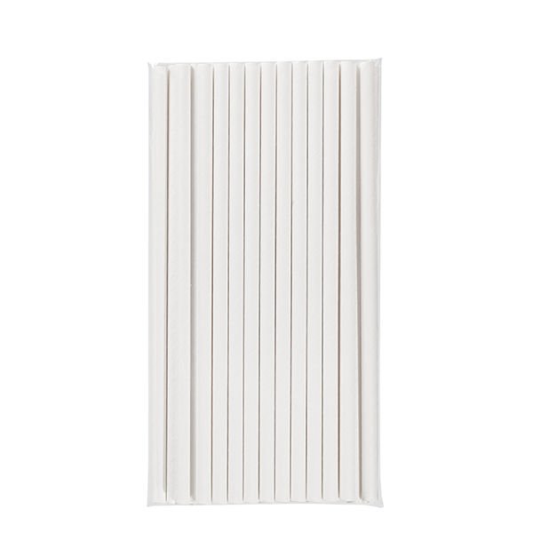 Beyaz Frozen Kağıt Pipet 8 x 204 mm