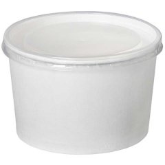 16 Oz Beyaz Karton Çorba Kasesi 50'li (Kapak Hariç)