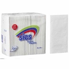 SİES Garson Katlama Peçete Beyaz 33x33 cm