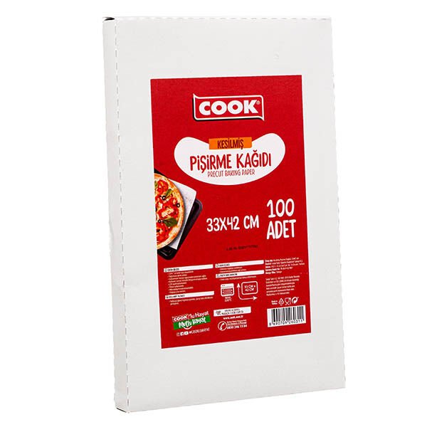 Cook EDT Hazır Kesilmiş Pişirme Kağıdı 33x42 cm 1000 Adet