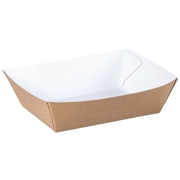 Ekonomik Kraft Karton Kayık Tabak Küçük 11x7 cm