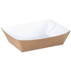 Ekonomik Kraft Karton Kayık Tabak Küçük 11x7 cm