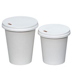 8-9-12 oz Karton Sıcak İçecek Kapağı Beyaz