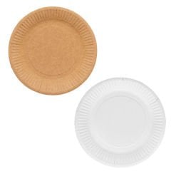 İç Yüzeyi Kraft Karton Tabak 18 cm