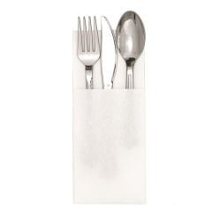 Garson Katlama Cepli Beyaz Airlaid Peçete 33x33cm