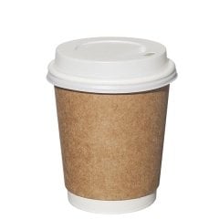 8oz Kraft Double Wall Karton Bardak - Ekstra Kalın