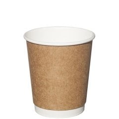 8oz Kraft Double Wall Karton Bardak - Ekstra Kalın