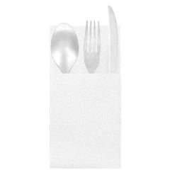 Garson Katlama Cepli Beyaz Airlaid Peçete 33x40cm