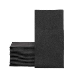 Garson Katlama Cepli Siyah Airlaid Peçete 33x40cm