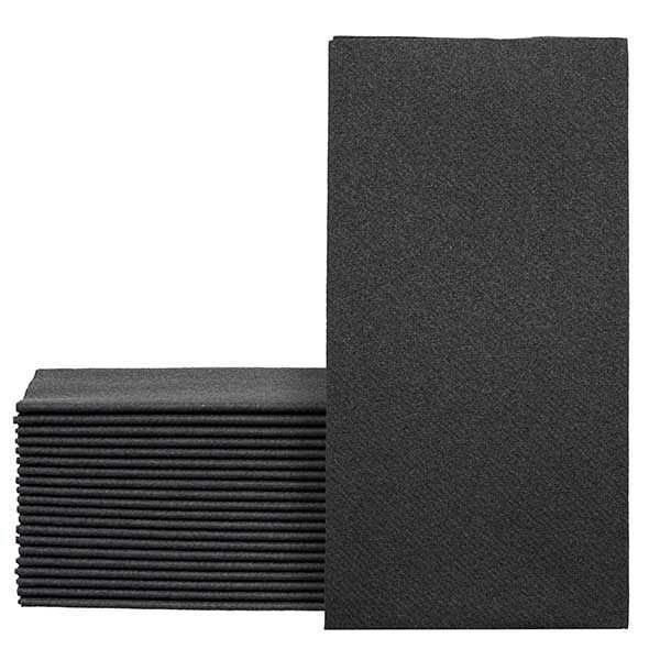 Kitap Katlama Siyah Airlaid Peçete 40x40cm