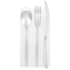 Kitap Katlama Beyaz Airlaid Kumaş Dokulu Peçete 33x33cm