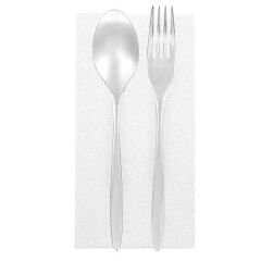 Kitap Katlama Beyaz Airlaid Kumaş Dokulu Peçete 33x33cm