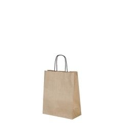 Naturel Kraft Çanta Mini Boy Siyah Saplı 19x8x25 cm