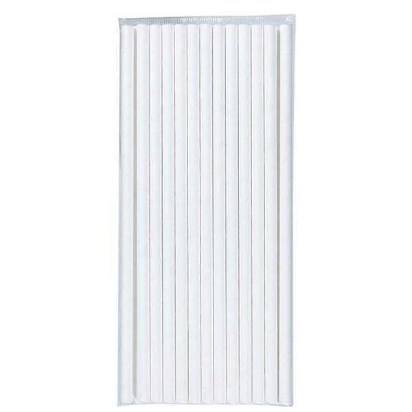 Beyaz Kağıt Pipet 6mmx19,7cm