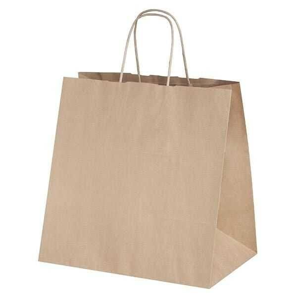 Yeni Naturel Kraft Çanta Büyük Boy 30x20x32 cm