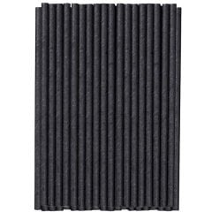 Siyah Frozen Kağıt Pipet 8mmx24cm