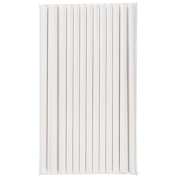 Beyaz Frozen Kağıt Pipet 8mmx23cm