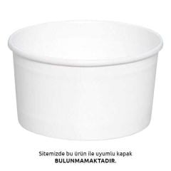 Beyaz Karton Yayvan Dondurma Kasesi 100cc