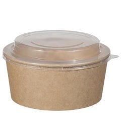Kraft Karton Salata Kase Kapağı Sıcak 550 ve 750 cc