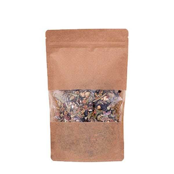 Kraft Pencereli Kilitli Doypack 18x29x9 cm - 750 gr