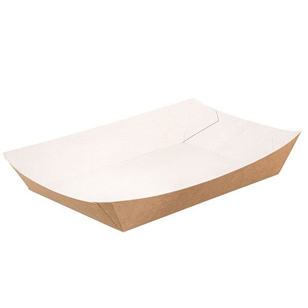 Kraft Karton Kayık Tabak Jumbo 24,5x16,5 cm