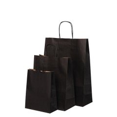 Siyah Kraft Çanta Orta Boy 25x12x31 cm