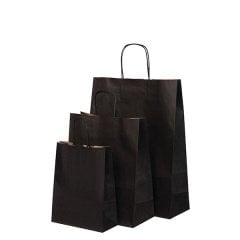 Siyah Kraft Çanta Mini Boy 19x8x24 cm
