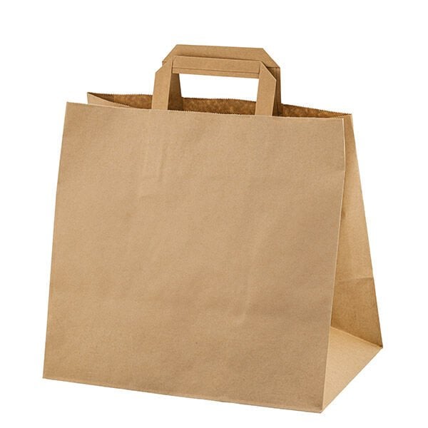 Naturel Kraft Çanta Düz Saplı Büyük Boy 30x20x28 cm
