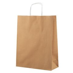Naturel Kraft Çanta Tekstil Boy Beyaz Saplı 32x12x41 cm