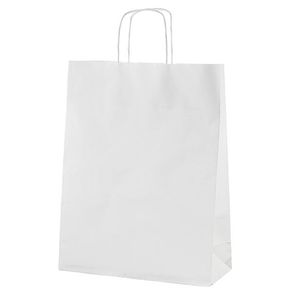 Beyaz Kraft Çanta Tekstil Boy 32x12x41 cm