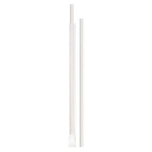 Beyaz Frozen Kağıt Pipet Kağıt Sargılı 8mm x 23 cm