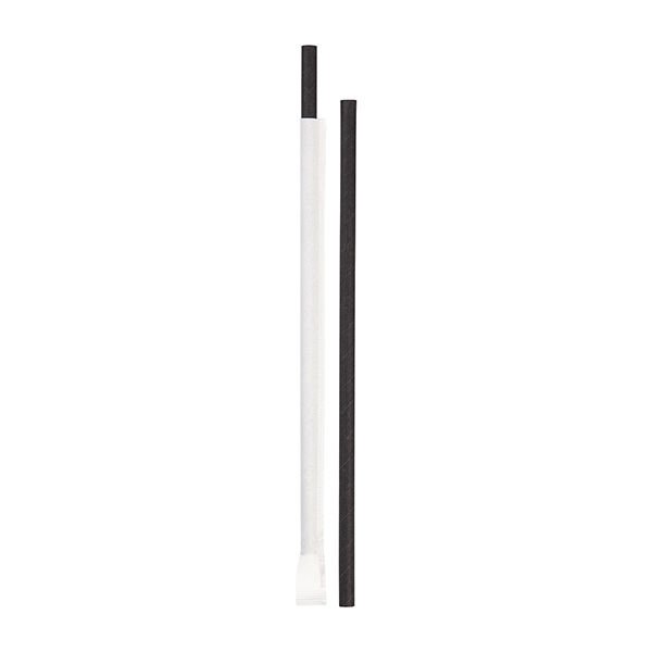 Siyah Kağıt Pipet Kağıt Sargılı 6x197 mm