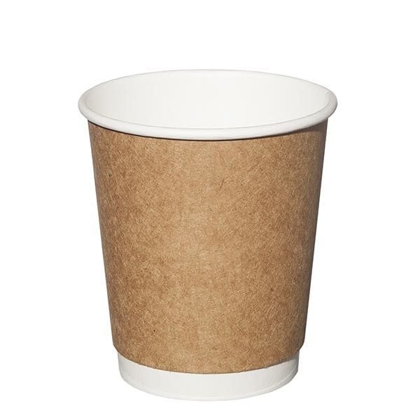 Ekonomik 8 oz Kraft Double Wall Karton Bardak