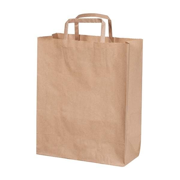 Naturel Kraft Çanta Düz Saplı Orta Boy 12x25x30 cm