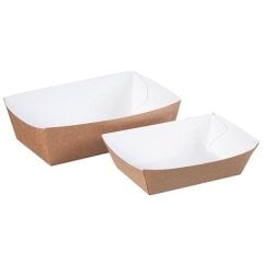 Kraft Karton Kayık Tabak Orta 15x9,5 cm