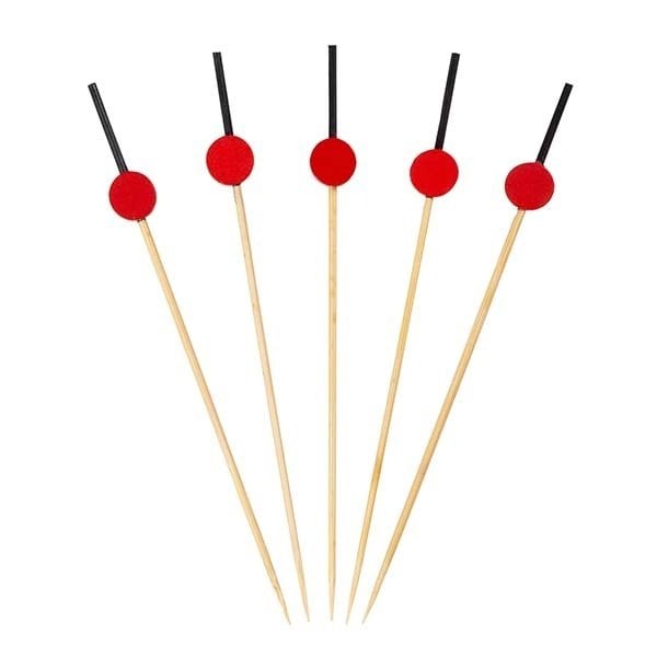 Kırmızı Davul Bambu Kürdan 12 cm