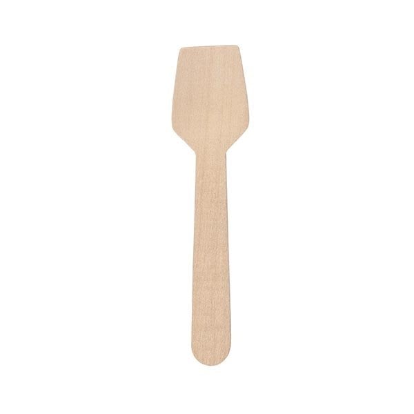 Ekolojik Kare Tahta Dondurma Kaşığı 9,5 cm